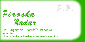 piroska madar business card